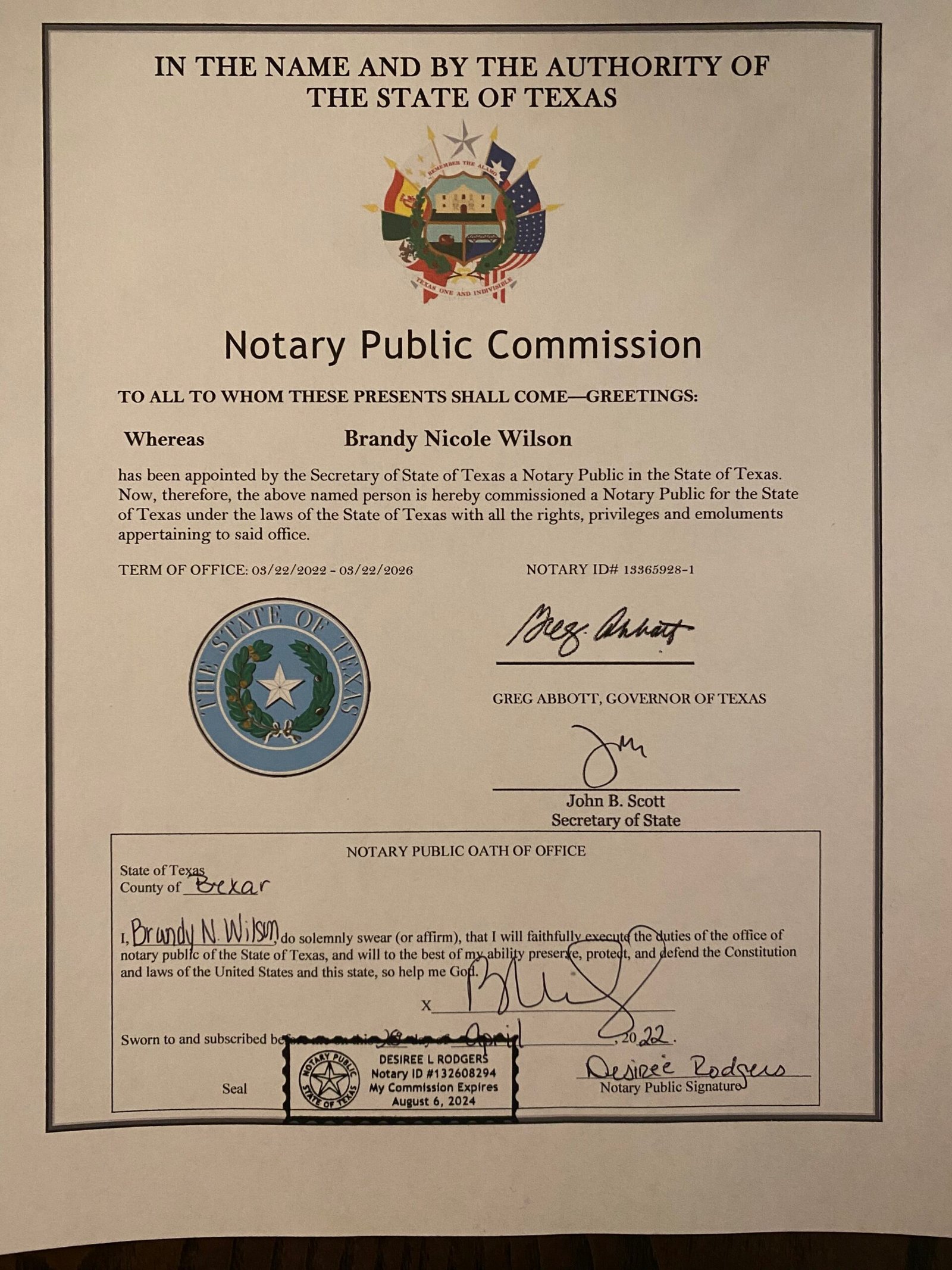 BrandyNicole’s Texas Notary